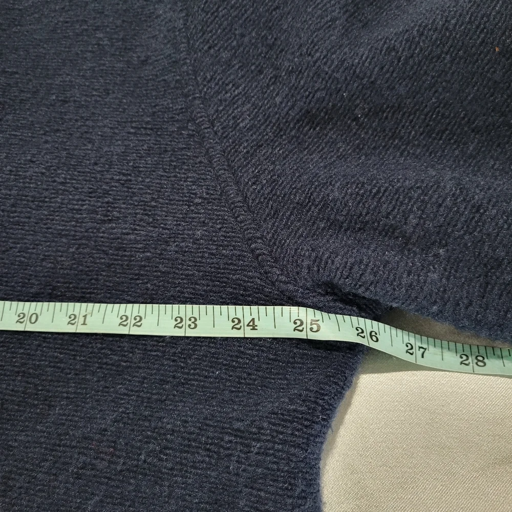 J Crew Wool-blend sweater fleece jacket CF336  Sz XL Navy